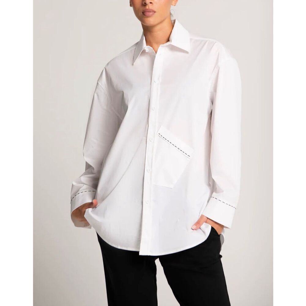 Zara Button Down Stitch Top
